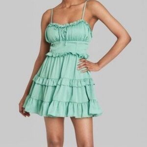 Teal Wild Fable Ruffle Dress - XS